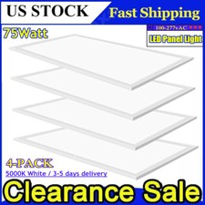4Pack LED Panel Light 2x4 75W Dimmable Drop Ceiling Light Fixtures, AC 110-277V