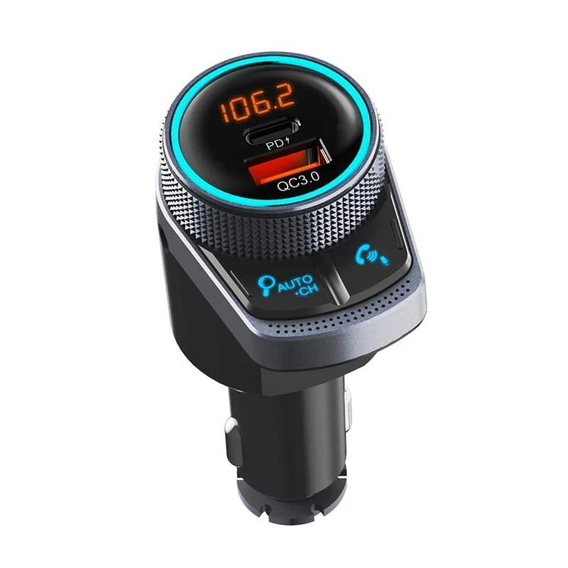 Transmitter FM Drahtlos UKW-Sender Bluetooth 5,1 Radio Auto Player 2xUSB QC 3,0 - Bild 2 von 4