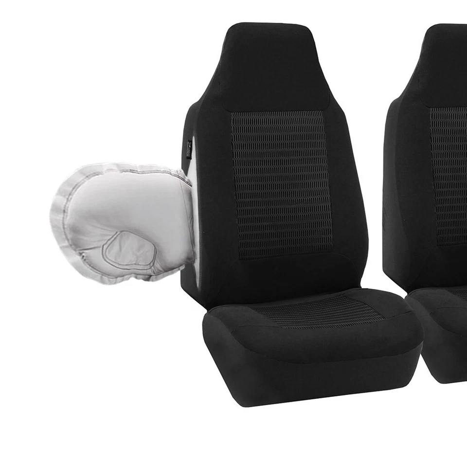 Fundas de asiento de auto de ajuste universal de tela FH Group para camioneta SUV - Juego de 2 delanteras Foto 3 de 4