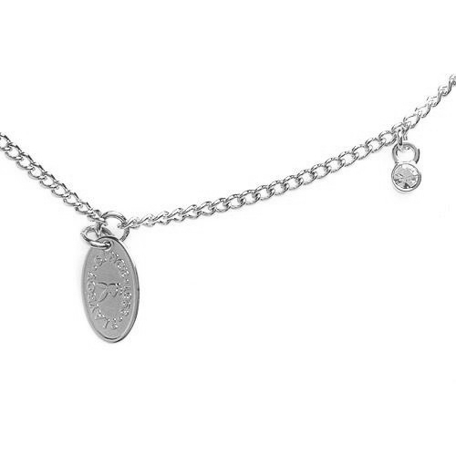 NEW Playboy Necklace Bunny Charm Logo Swarovski Crystal Long Chain Silver Plated - Picture 5 of 12