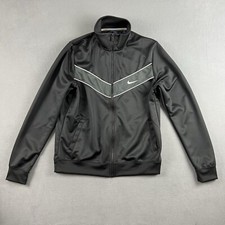 Nike Jacket Mens Large Black Full Zip Track Athletic Outdoor Activewear Running