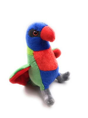 Plüschtier Kuscheltier Stoff Tier Papagei Lori bunt Vogel 18 cm