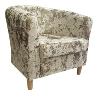 Tub Chair In Jade-green Crushed Velvet Fabric Tub Chair In Jade-green Crushed Velvet Fabric