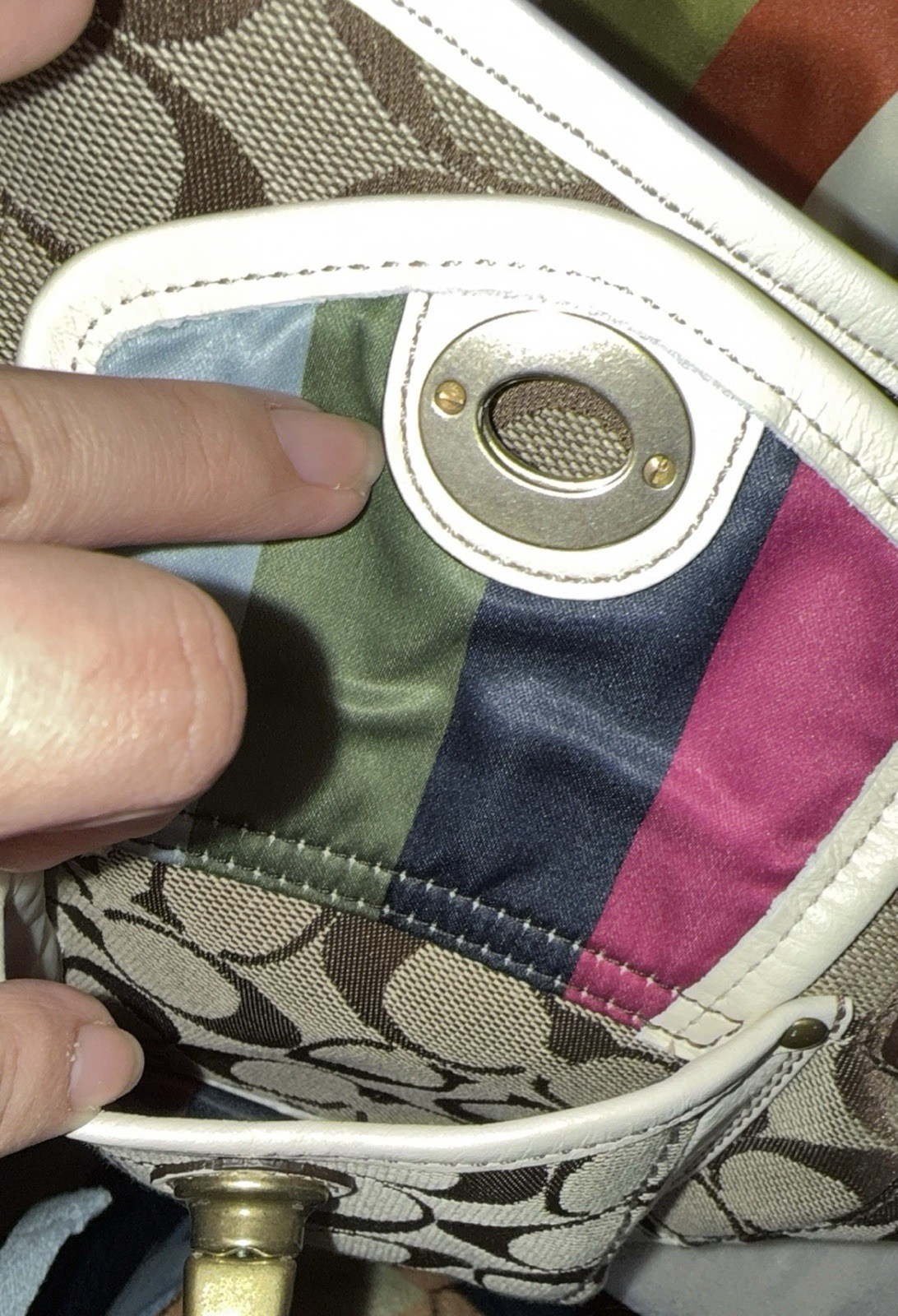 Coach Leigh legacy white signature  thumbnail 8