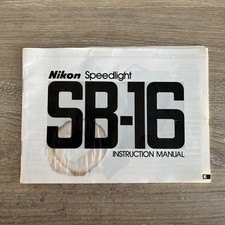 Nikon Speedlight SB-16 Instruction Manual Original  FAST FREE SHIPPING