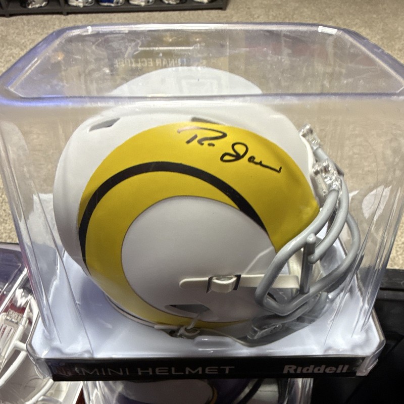 Ron Jaworski Signed Los Angeles Rams Mini Helmet BAS Witness Authenticated