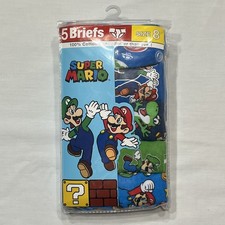 Super Mario Underwear Briefs 5 Pack Briefs Size 8 Boys Briefs Cotton