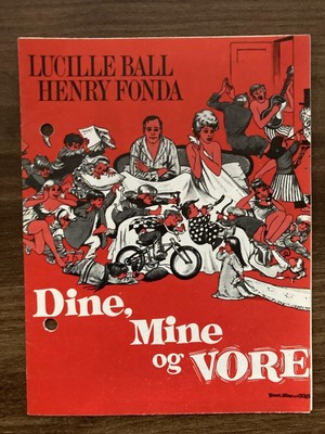 Yours, Mine and Ours Lucille Ball Henry Fonda 1968 Danish Movie Program