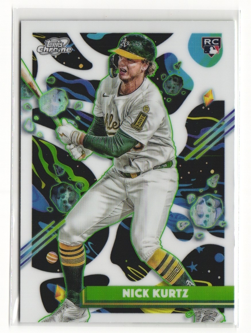 2025 Topps Cosmic Chrome Nick Kurtz White Hole Refractor #183 RC Athletics