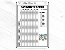 4116~~Fasting Tracker Planner Stickers.