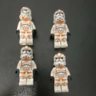 LEGO Star Wars Clone Trooper Minifigure Lot 4 White/Orange Markings Clone Wars