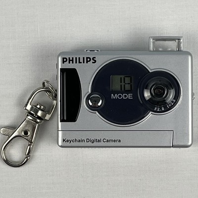 Silver Philips Mini Digital Keychain Camera US2-P44417 - Limited Testing/Works