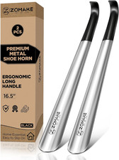 Shoe Horn Long Handle for Seniors 2 Pack,Metal Long Shoehorn for Boots,1