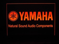 YAMAHA  ELITE SERIES ETCHED ACRYLIC LED SIGN W/BLACK ACRYLIC BASE