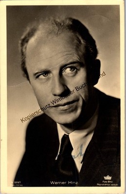 Original autograph Werner Hinz // autograph signed signed signee Hinz, 346985