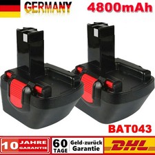 2X Original Akku 12V Für Bosch BAT043 BAT045 2607335262 PSR 12VE-2 GSR 4800mAh