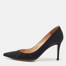 Gianvito Rossi Black Suede Gianvito 85 Pointed Toe Pumps Size 39