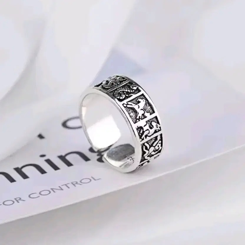 S925 Silver Open Ring with Unique Pattern - image 2