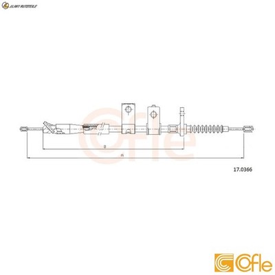SEILZUG FESTSTELLBREMSE 17.0366 FÜR NISSAN DATSUN NP300/PICKUP TERRANO PIKA 2.4L