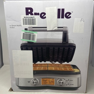 Breville Smart Waffle Pro 4-Slice Waffle Maker, Silver BWM640XL