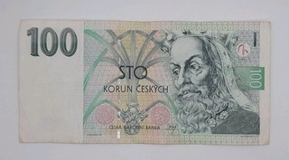 1997 Czech Republic Ceska Narodni Banka 100 Korun Banknote No. D39 857266