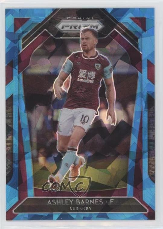 2020-21 Panini Prizm Premier League Blue Ice Prizm 14/75 Ashley Barnes #59 0d8q