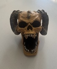 Open Mouth Ram Horn Satin Demon Dead Head Hum...