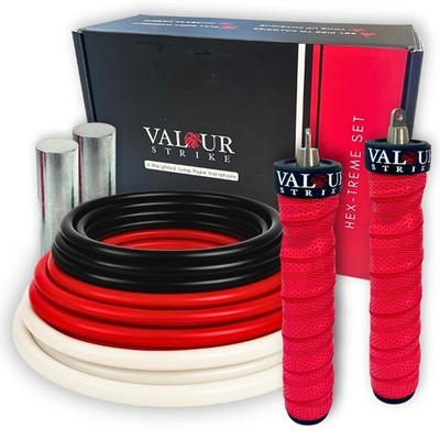 Valour Strike Weighted Springseil | Bester Sprung für Rot, Schwarz, Weiß 