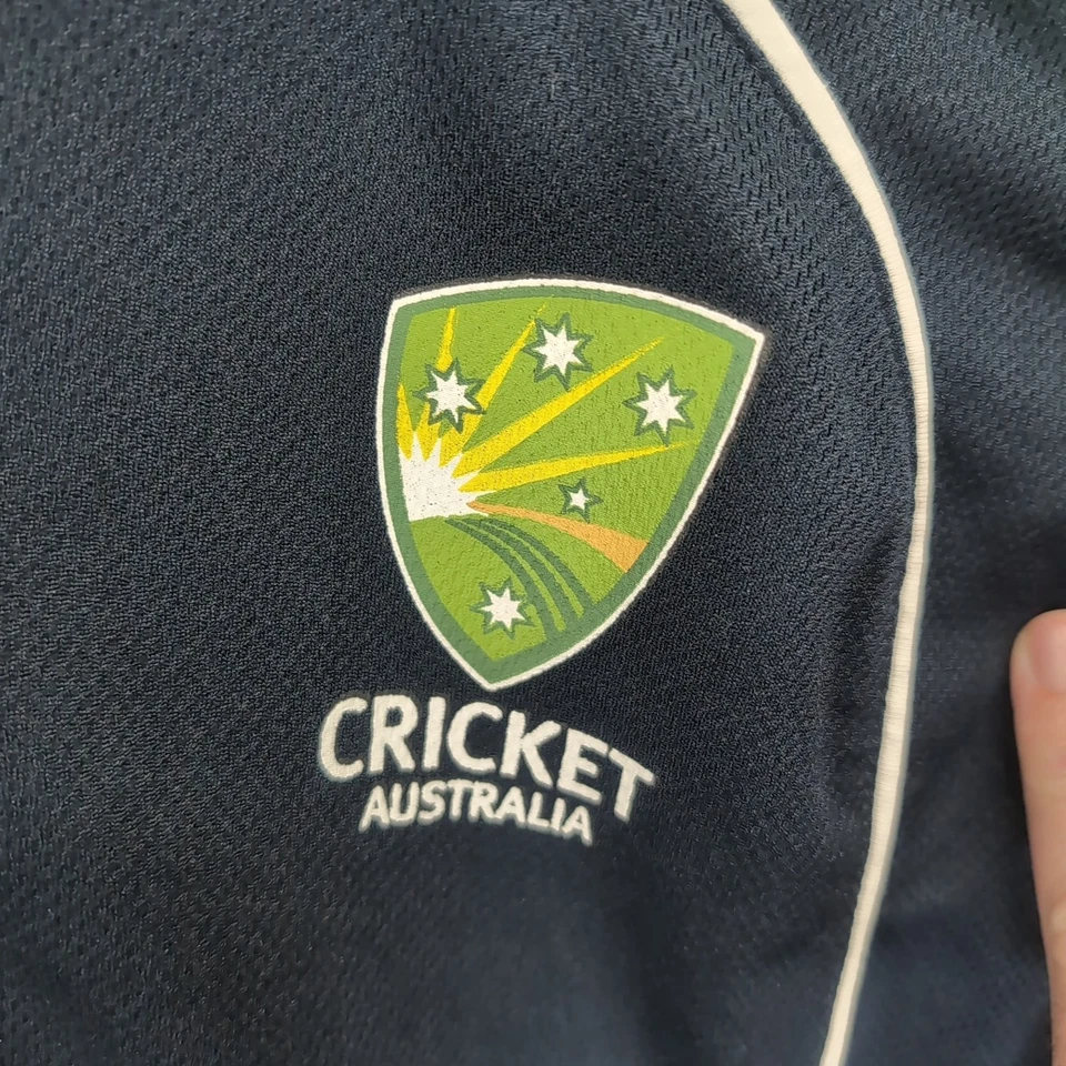 Cricket Australia Polo Shirt Short Sleeve Navy Blue Lime Sports XXL Mens - image 2 of 4