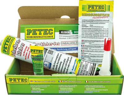 Petec 83333 Windscreen Adhesive Set 310ml Cartridge Adhesive Screen Car Vehicle
