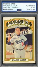 Walter Alston PSA DNA Signed 1972 Topps High Number Autographed