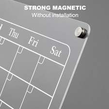 Clear Acrylic Magnetic Monthly / Weekly / Blank Planning Board For Fridge C TMLT