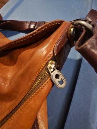 Marino Orlandi braune 100% Leder italienische Hobo Handtasche Italy - Bild 12 von 18