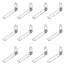 25Pcs Adjustable L-Shape Corner Brace 0.9"x2"x0.5" Corner Bracket Silver