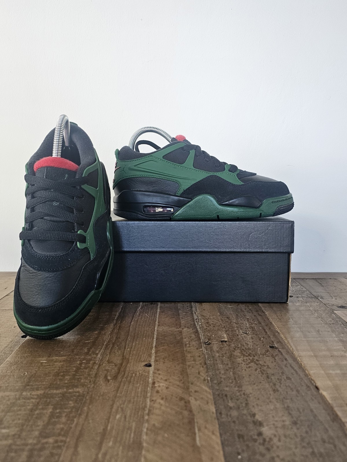 Nike Air Jordan 4 RM Entrenadores - Negro, Verde y Rojo - Reino Unido 5.5 - FQ7938-003
