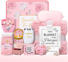 Birthday Gift Baskets for Women, Self Care Gifts Spa Basket Set for Women Get We