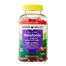 Spring Valley Melatonin Gummies 5 mg Strawberry Sleep Support 180 Count