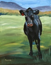 Atherton 11x14 Original Expressionism Acrylic Painting "WHERE'S MAMA" signed