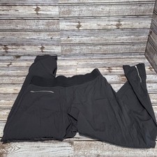 Athleta Black Ripstop Tapered Jogger Pants Ankle Zip Pockets Womens Size 4