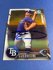 TAYLOR GUERRIERI 2016 BOWMAN CHROME PROSPECTS AUTO SIGNED RAYS BLUE JAYS RANGERS