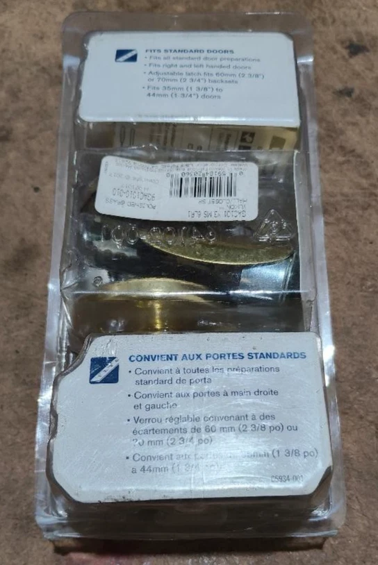 Passage Lockset 1-3/4'' Steel, Polished Brass - Weiser ® 9GAC1010-010 Yukon - Image 2 of 4