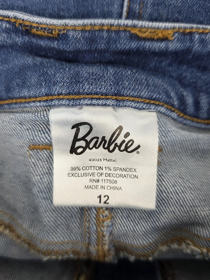 Falda vaquera elástica lavada oscura BARBIE para niña talla: 12- nueva con etiquetas Foto 3 de 3