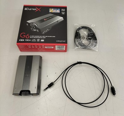 Creative Sound BlasterX G6 SBX-G6 USB DAC Headphone Amp w/ Box Cable