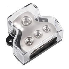 3 Way Power Distribution Block 0 Gauge 4 Gauge Out Power Ground Distributor