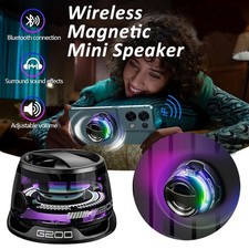 Wireless G200 Magnetic Portable Bluetooth Speaker Phone Holder LED RGB Light