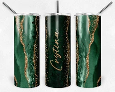 Christmas Gift for Her - 20oz Personalized Floral Tumbler with Custom Name