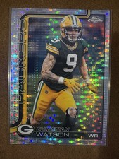 2025 Topps Chrome Christian Watson Pulsar Refractor Green Bay Packers
