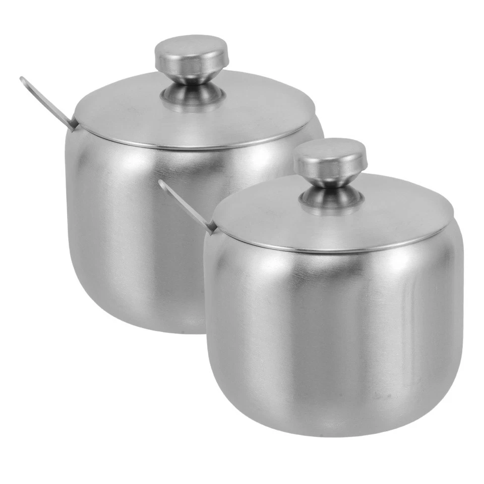 2 Pcs Contenitori Per Spezie Barattoli Porta Barattolo Di Condimenti Sale - Immagine 2 di 4