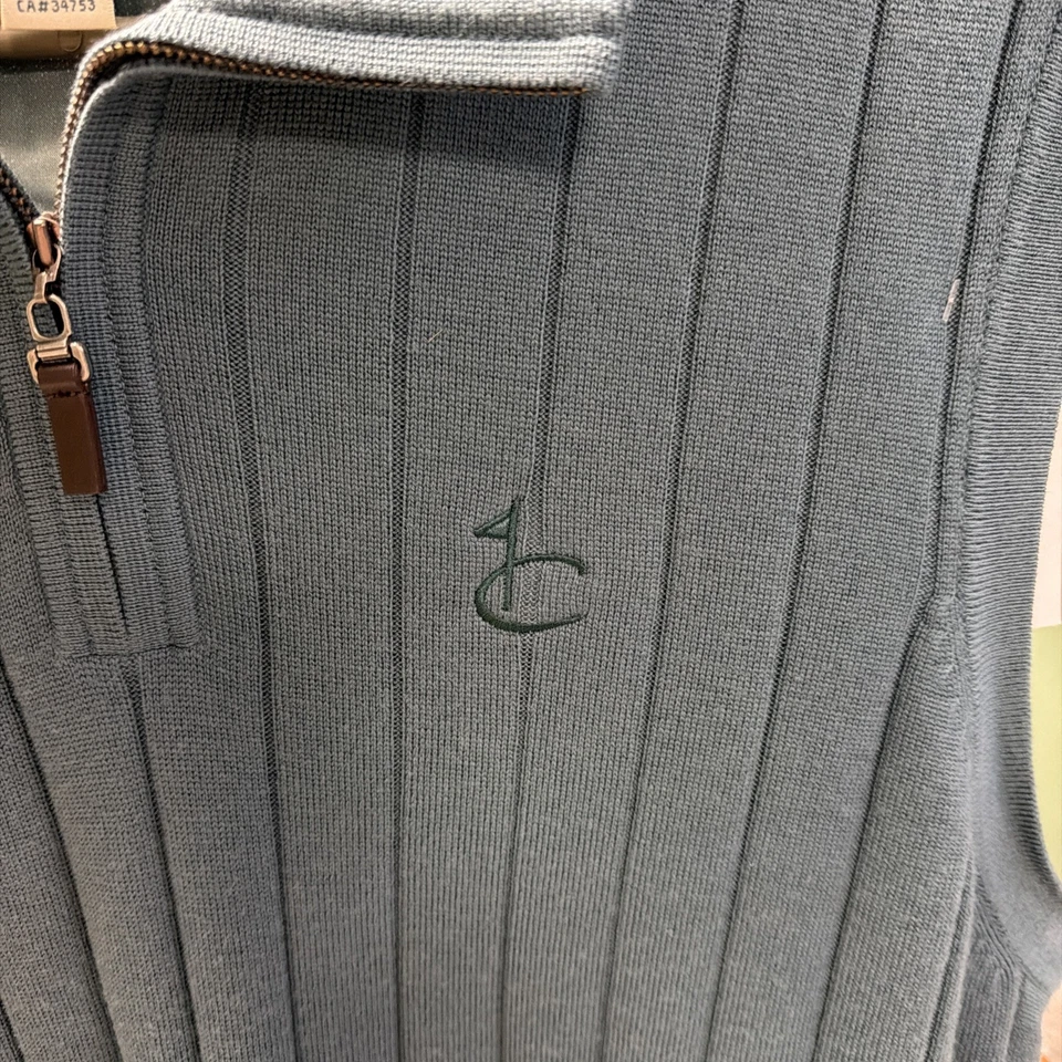 Fairway Green Italian Merino 1/2 Zip Wind Vest Size M - Image 2 of 4