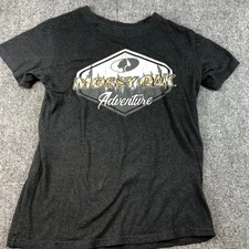 Mossy Oak Adventure T-Shirt Mens Size M Gray Short Sleeve Graphic Tee